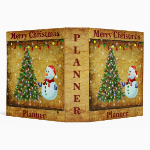 Classeur Joyeux planificateur de Noël Frosty Snowman