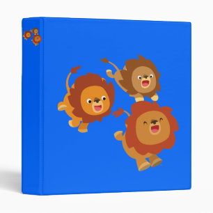 Classeur Joyeux trio de mignons caricatures Lions Avery Cla