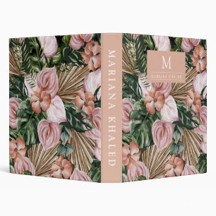 Classeur Jungle palmier feuille fleurs de la forêt tropical