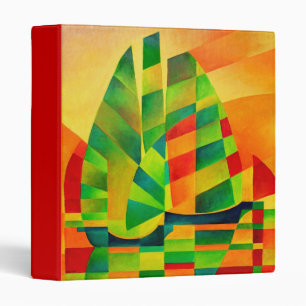Classeur Junks chinois, coucher de soleil, voiles et ombres