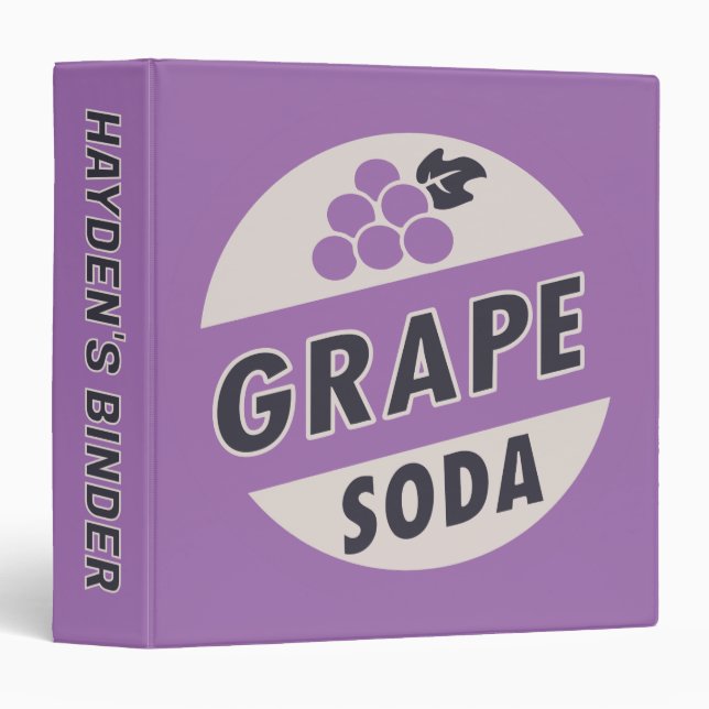 Classeur JUSQU' | Soda de raisin (Devant/Côté)