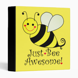Classeur Juste le jaune mignon impressionnant d'abeille