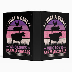Classeur Juste Une Fille Qui Aime Les Animaux Agricoles Aim