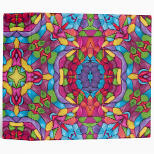 Classeur Kaléidoscope pourpre vintage en verre souillé