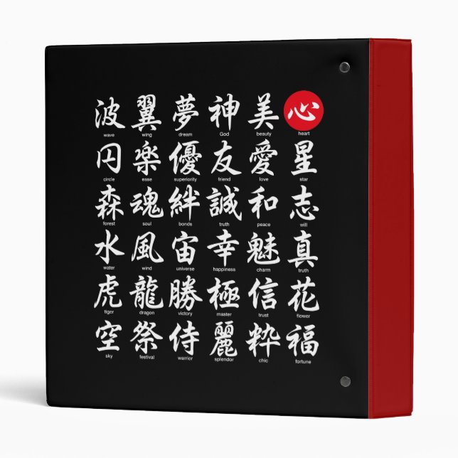 Classeur Kanji japonais populaire (Dos/côté)