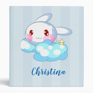 Classeur Kawaii Bunny, Cloud & Star Custom