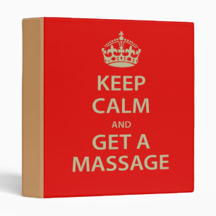 Classeur Keep Calm and Get a massage