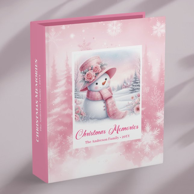 Classeur Kids Winter Memory Album Pink Snowman Cute Gift (Kids Winter Memory Album Pink Snowman Cute Gift)