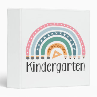 Classeur Kindergarten Rainbow Boho Design