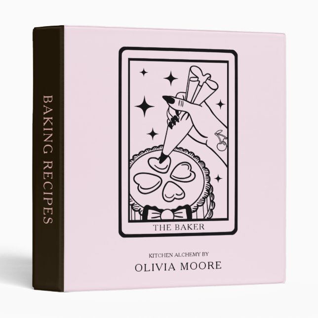 Classeur Kitchen Alchemy Tarot Style Baker Recipes (Devant/Côté)
