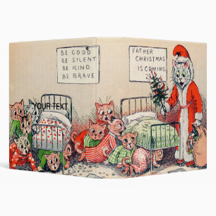 Classeur Kittens et Santa Cat, Louis Wain