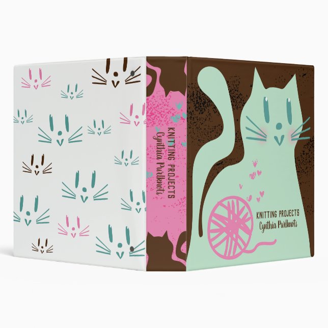 Classeur Kitty chatte fil tricot tricot crochet homespun (Arrière-plan)