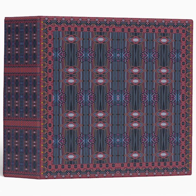 Classeur Knit Blue Burgundy (Devant/Côté)