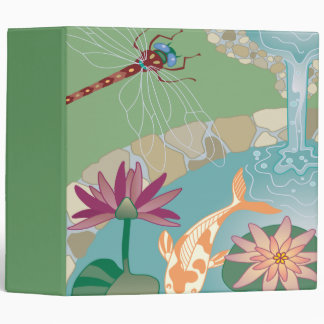 Classeur Koi Dragonfly Water carnet