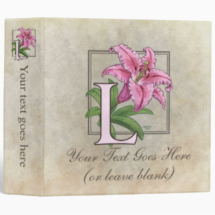 Classeur L pour le monogramme de fleur de lis grand