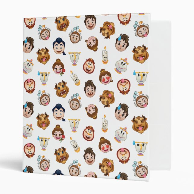 Classeur La beauté et la bête Emoji | Motif de caractères (Devant/intérieur)