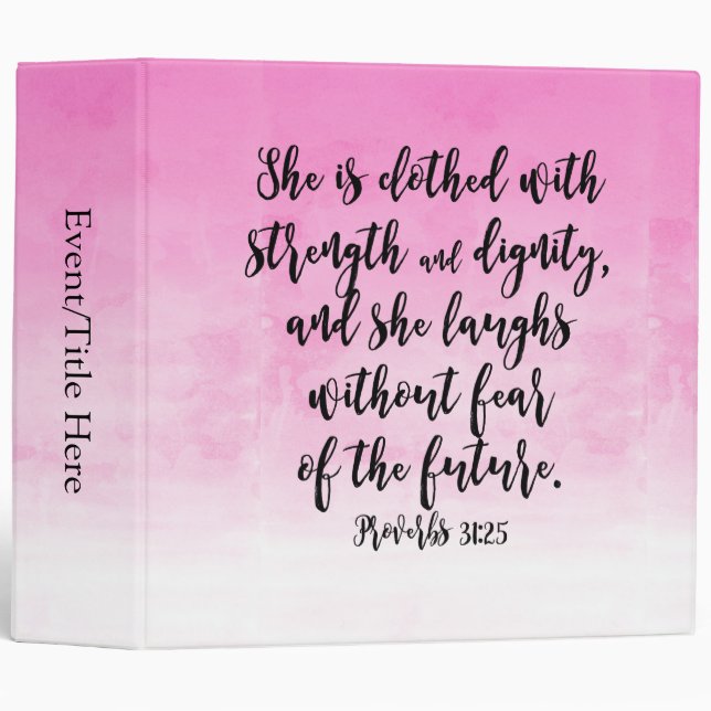 Classeur La bible des femmes chrétiennes des proverbes 31 (Devant/Côté)