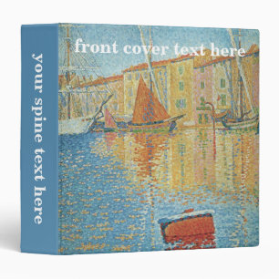 Classeur La Bouée rouge de Paul Signac, Pointillisme vintag
