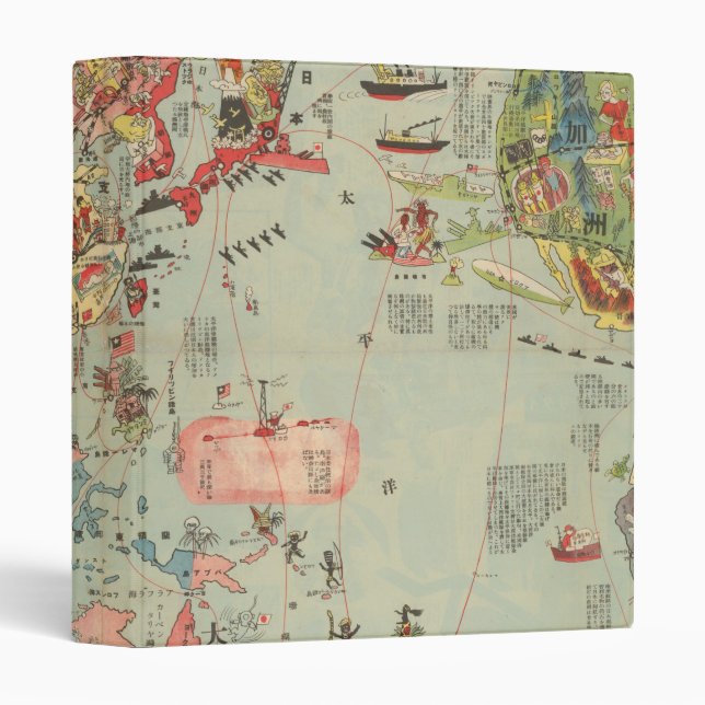 Classeur La carte du monde en un coup d'oeil - Les routes a (Devant/Côté)