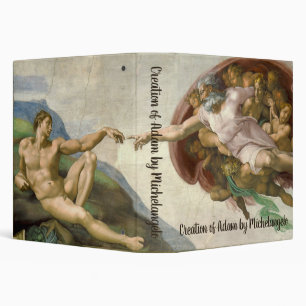 Classeur La Création de l'Homme par Michel-Ange (Création d