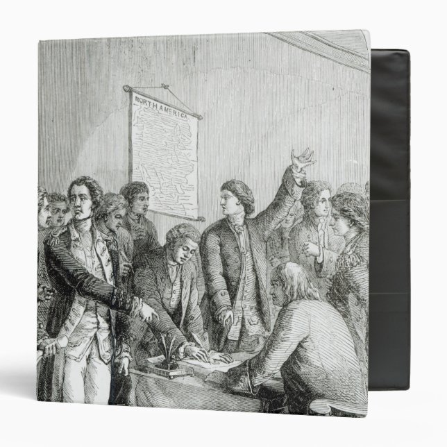 Classeur La déclaration d'indépendance des Etats-Unis (Devant/Intérieur)