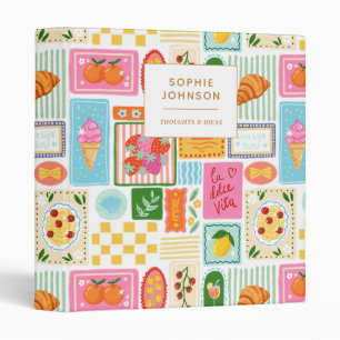 Classeur La Dolce Vita Italien Personnalisé Coloré