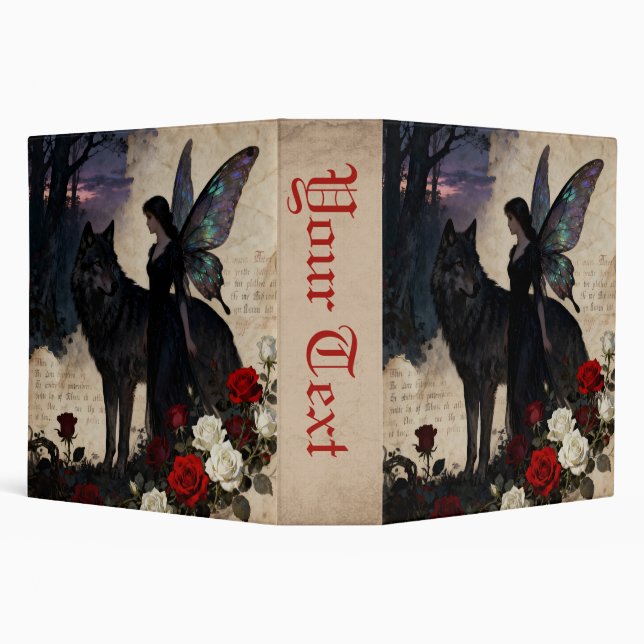 Classeur La Fée Sombre et Le Loup Noir (Arrière-plan)
