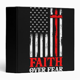 Classeur La foi sur la peur Cool Christian Flag Cross