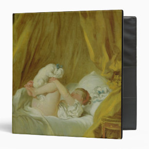 Classeur "La Gimblette", fille avec un chien, c.1770 (huile