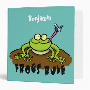 Classeur La grenouille règle drôle dessin de grenouille ver