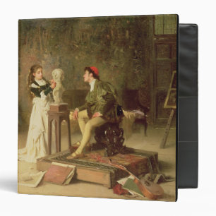 Classeur La jeune sculpteuse (huile sur la toile)