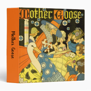 Classeur La lecture de livres de Mother Goose vintage aux e