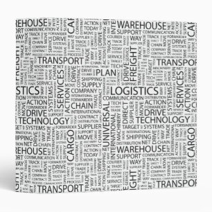 Classeur La LOGISTIQUE modèle avec des mots