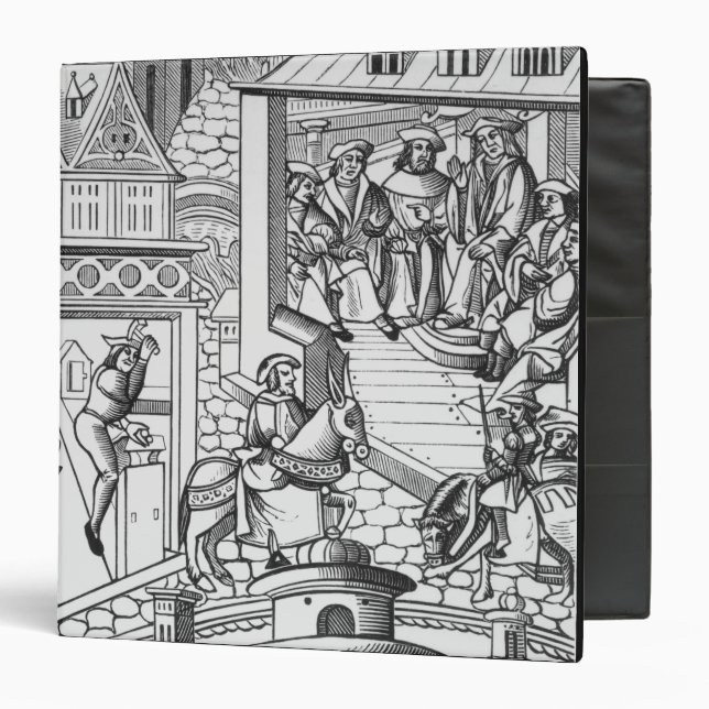 Classeur La menthe, après une gravure sur bois en 'De (Devant/Intérieur)