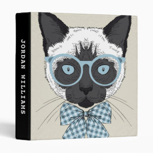 Classeur La mode Smart de chat siamois ajoutent votre nom