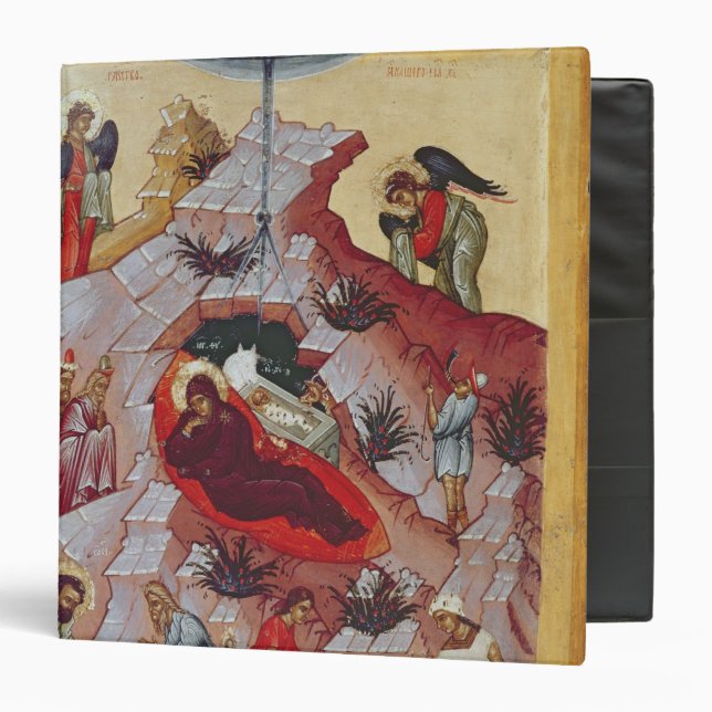 Classeur La nativité, icône russe, XVIème siècle (Devant/Intérieur)
