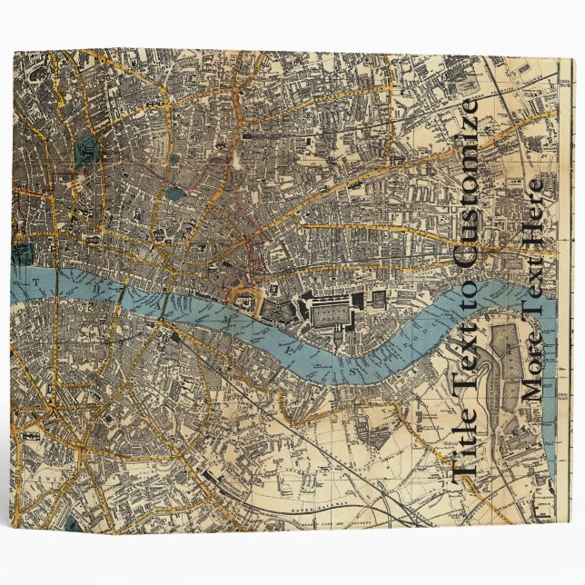 Classeur La nouvelle carte de Smith de Londres 1860 (Devant/Côté)