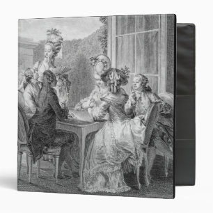 Classeur La partie de whist, 1783, gravé par Jean Dambrun