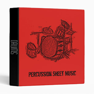 Classeur La percussion bat du tambour du dossier d'étudian