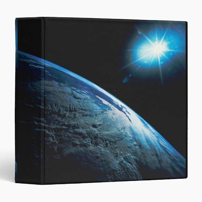 Classeur La planète Terre et l'étoile de l'espace (Devant/Côté)
