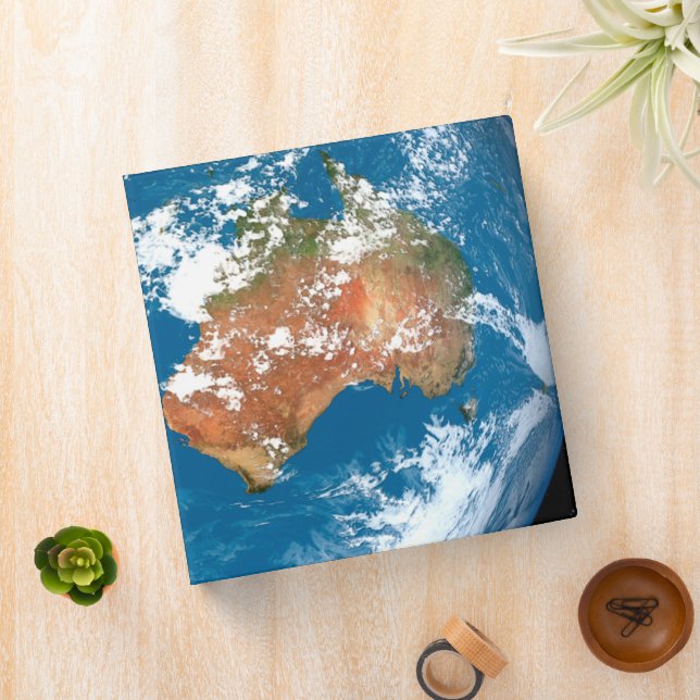 Classeur La Planète Terre Montre Des Nuages Sur L'Australie (In Situ)
