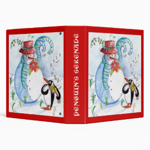 CLASSEUR LA SÉRÉNADE HIVERNALE DE SNOWMAN ET PENGUIN