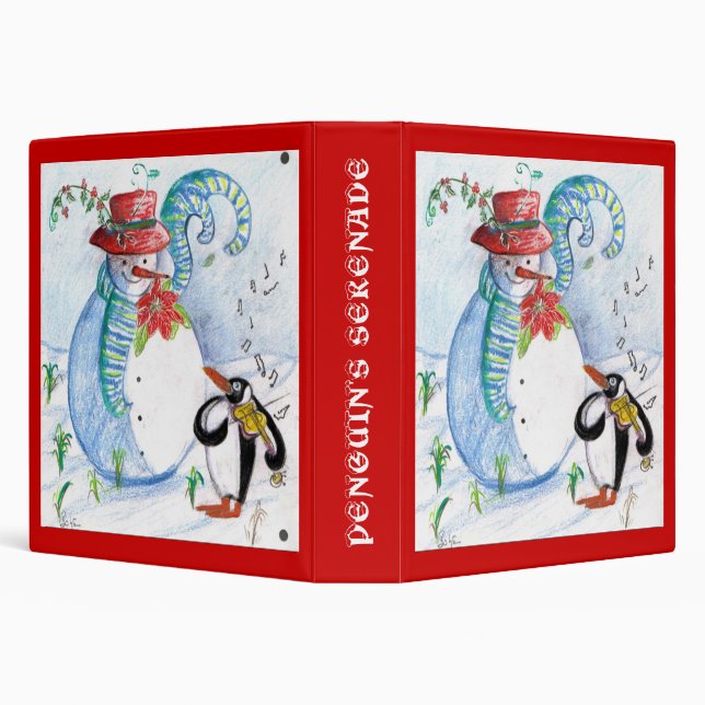 CLASSEUR LA SÉRÉNADE HIVERNALE DE SNOWMAN ET PENGUIN (Arrière-plan)