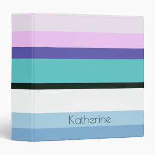 Classeur La sirène girly d'été a inspiré la rayure colorée