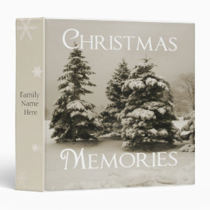 Classeur La Souvenirs-Neige vintage de Noël a couvert des