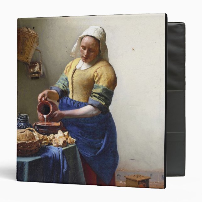 Classeur La trayeuse, c.1658-60 (huile sur la toile) (Devant/Intérieur)