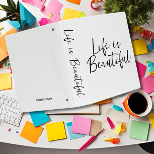 Classeur La vie est belle Nom de l'entreprise Blog Marque