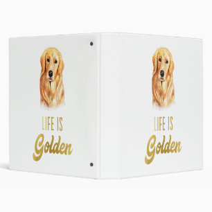 Classeur La vie est Golden Cute Dog Propriétaire Golden Ret