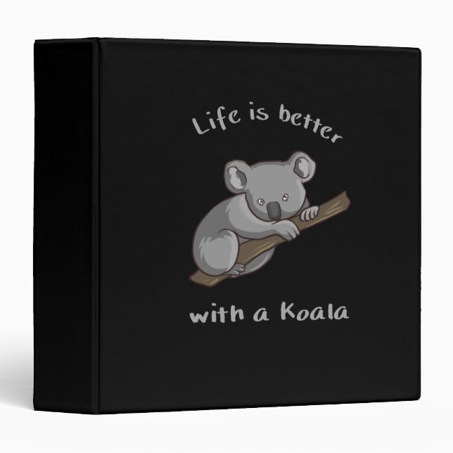 Classeur La Vie Est Meilleure Avec Koala (Devant/Côté)