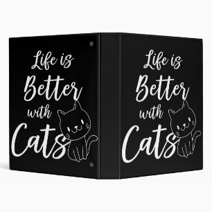 Classeur La Vie Est Meilleure Avec Le Chat Cadeau Amoureu